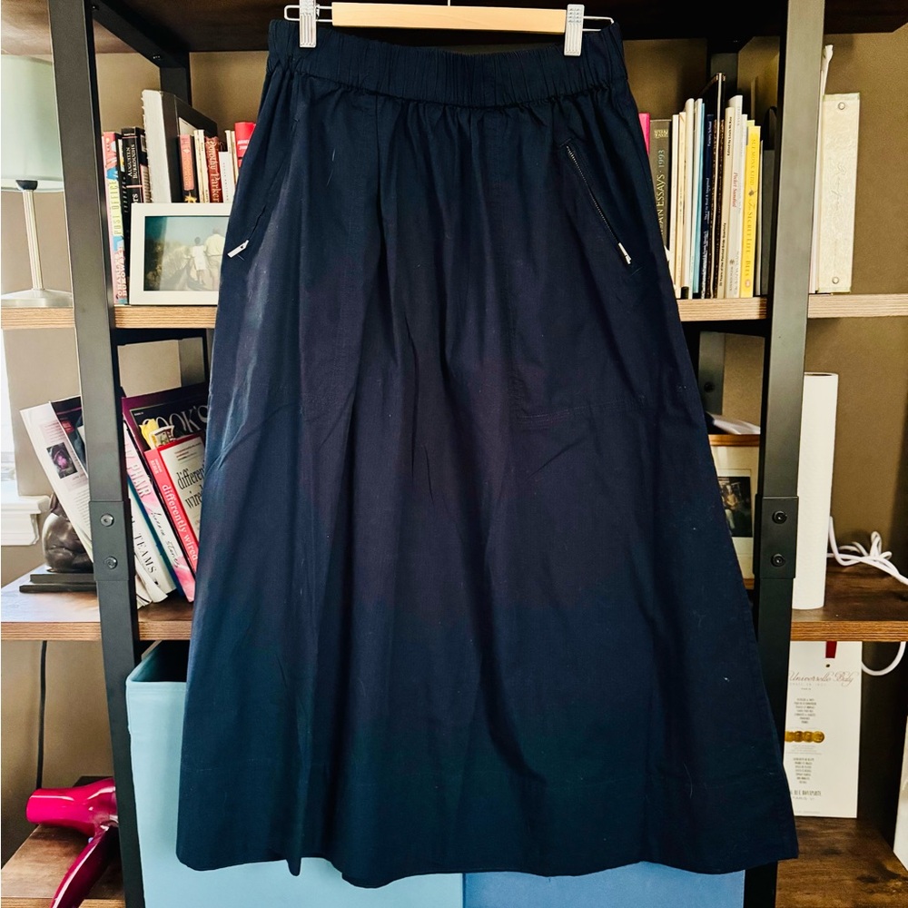 Banana Republic Stretch Utility Cotton Midi Skirt